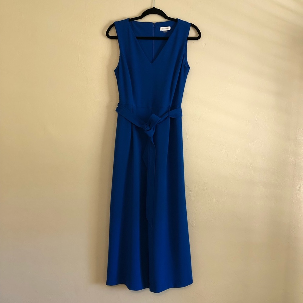 Calvin Klein wide leg jumpsuit with belt